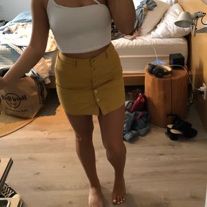 Fashion nova button up mini skirt
